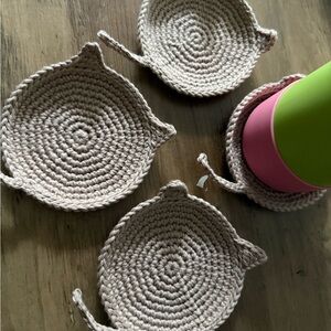 Set of Handmade Cat Ear Coasters coffee coaster